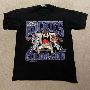 Looney Tunes Taz Bugs Daffy Colorado Rockies Collection Shirt